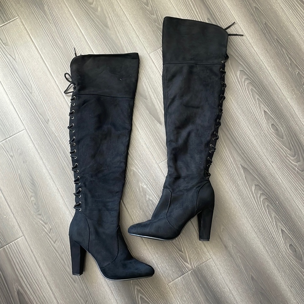 New Over the Knee Lace Up Boots